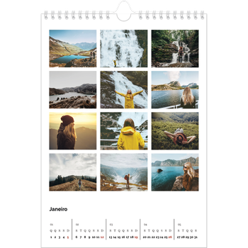 Calendário fotográfico A4 — Grelha de imagens