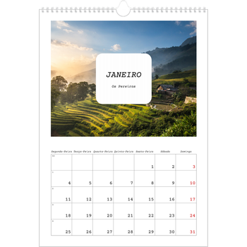 Calendário fotográfico A3 — A história completa