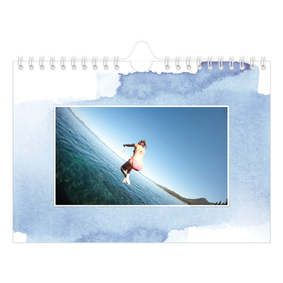 Calendário A5 horizontal — Fundos de aquarela [capa]