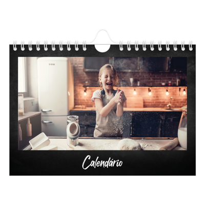Calendário A5 horizontal — Estilo de quadro-negro [capa]