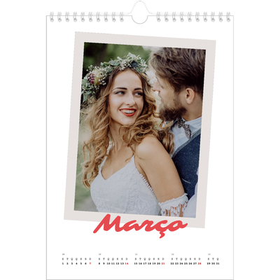Calendário fotográfico A4 — Assinado a carmim [Março]