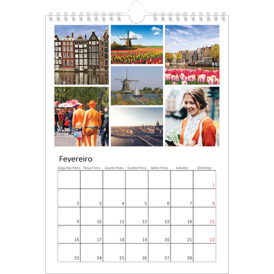 Calendário fotográfico A4 — Moldura [Fevereiro]