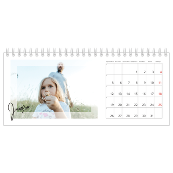 Calendário de Fotografias de Mesa — Moldura transparente