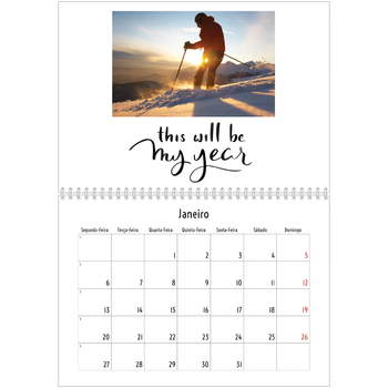 Calendário fotográfico duplo A4 — Citações