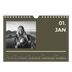 Calendário A5 horizontal — Contemporâneo arrojado [Janeiro]