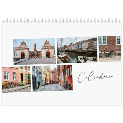 Calendário A4 duplo — Férias na cidade [capa]