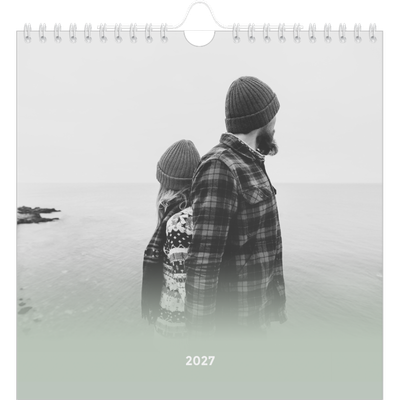 Calendário quadrado — Verde enevoado [capa]