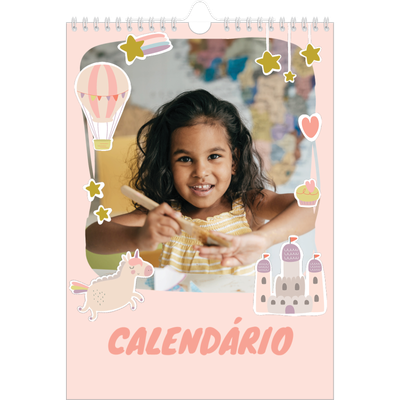 Calendário fotográfico A4 — Unicórnio arco-íris [capa]