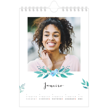Calendário A5 — Ilustrações de flores