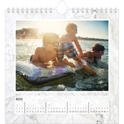 Calendário quadrado — Fundos em mármore [capa]