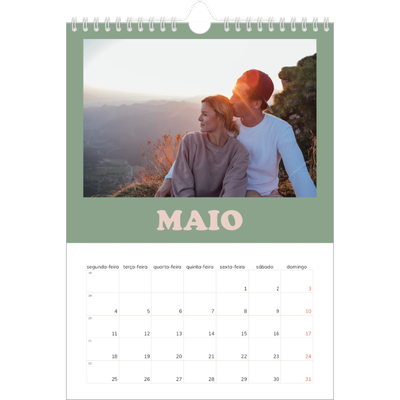 Calendário fotográfico A4 — Molduras retro [capa]
