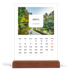 Calendário de mesa com suporte em madeira - vertical  — A história completa [Abril]