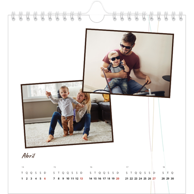 Calendário quadrado — Embrulho floral [Abril]