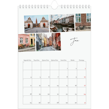 Calendário fotográfico A4 — Férias na cidade