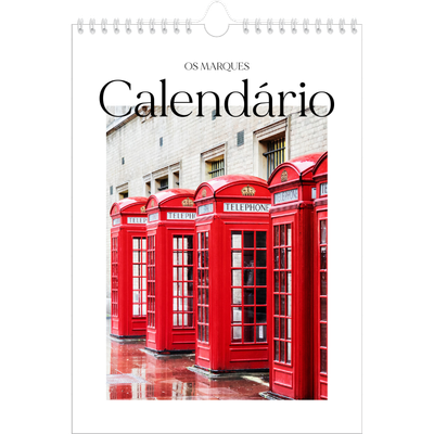 Calendário fotográfico A4 — O meu diário de viagem [capa]