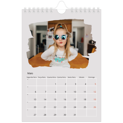 Calendário A5 — Fotografias com pincel [Maio]