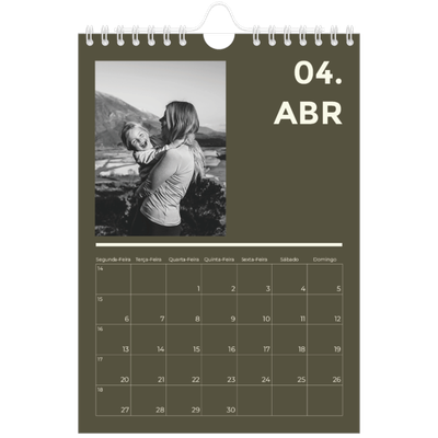 Calendário A5 — Contemporâneo arrojado [Abril]