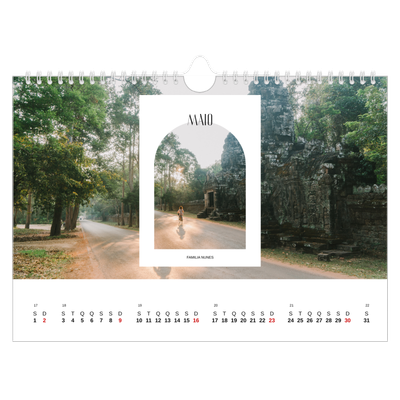 Calendário A4 horizontal — O arco aberto [Maio]