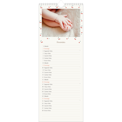 Calendário fino  — Felicidade de cereja [Fevereiro]