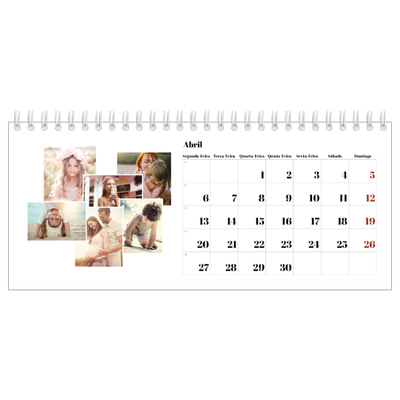 Calendários de mesa — Formas de colagem [Abril]