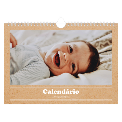 Calendário A4 horizontal — O editorial deste ano [capa]