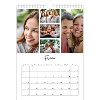 Calendário fotográfico A4 — Arranjos fotográficos [Fevereiro]