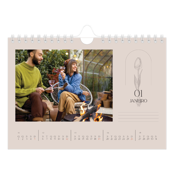 Calendário de Fotografias A5 Paisagem — Botânica simples