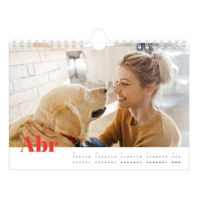 Calendário A5 horizontal — Um ano audacioso [Abril]