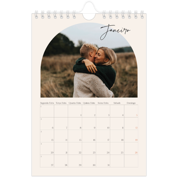 Calendário A5 — Arco das recordações