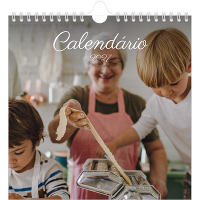 Calendário quadrado — Mês escrito à mão [capa]
