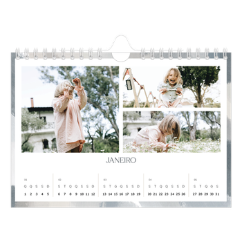 Calendário de Fotografias A5 Paisagem — Efeito de pincel