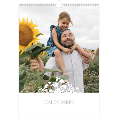 Calendário A3 — Motivo floral [capa]