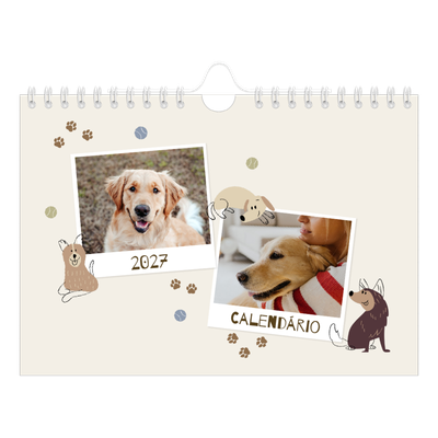 Calendário A5 horizontal — Cãozinho brincalhão [capa]