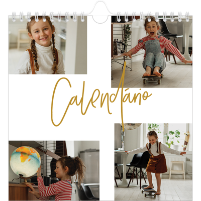 Calendário quadrado — Marcador dourado [capa]