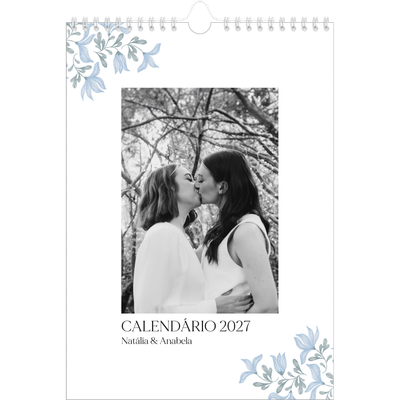 Calendário fotográfico A4 — Floral elegante [capa]