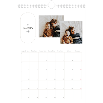 Calendário fotográfico A4 — Fazer planos