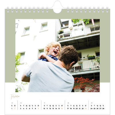 Calendário quadrado — Molduras de terra [Fevereiro]