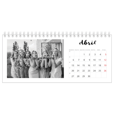 Calendários de mesa — Escrito à mão [Abril]