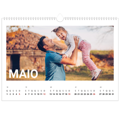 Calendário A3 Horizontal — Mês grande [capa]