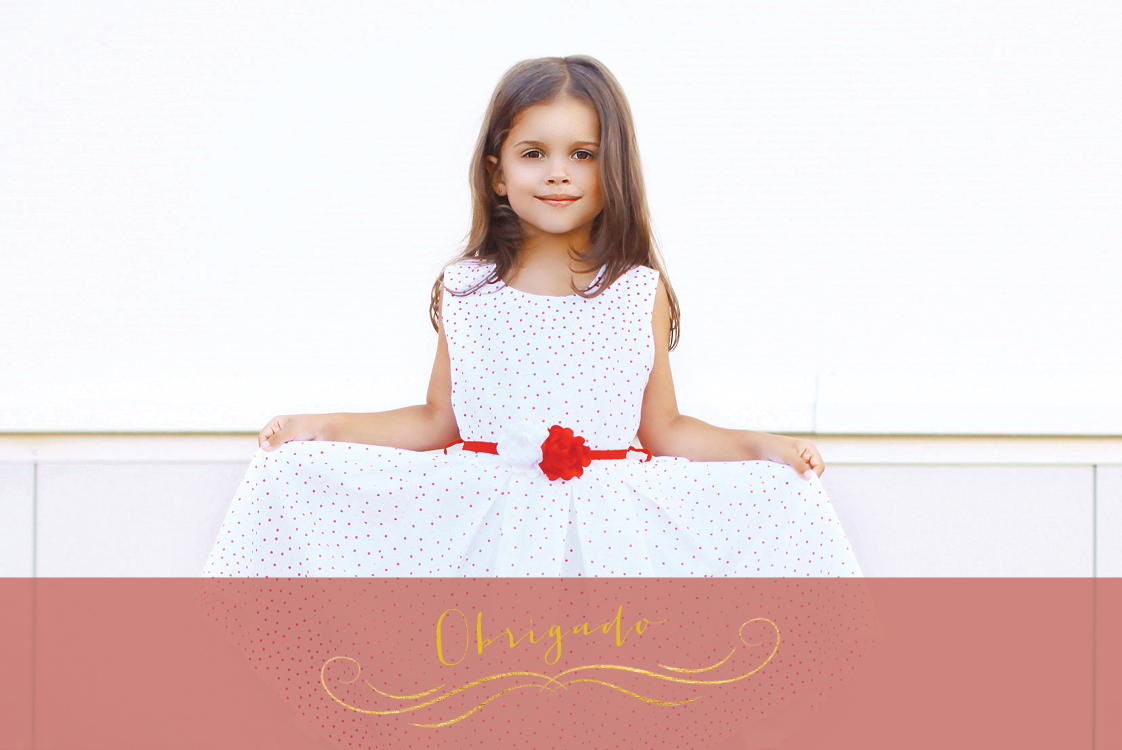 Cartões de agradecimento — Fita cor-de-rosa vintage