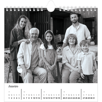 Calendário fotográfico quadrado — Foco