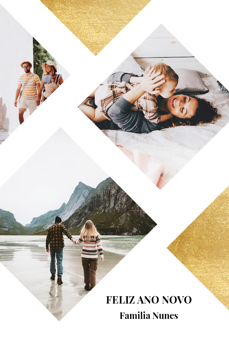 Cartões — Triângulos dourados