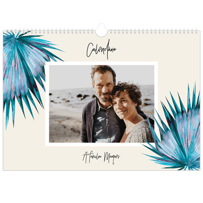 Calendário A3 Horizontal — Flores pintadas [capa]