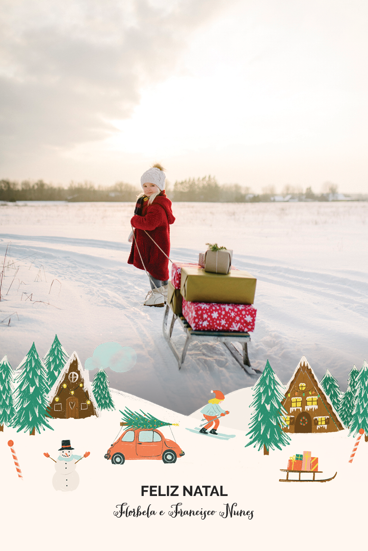 Cartões — Cena de neve