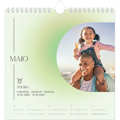 Calendário quadrado — Degradê de astrologia [capa]