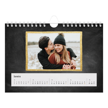 Calendário de Fotografias A5 Paisagem — Molduras com purpurinas