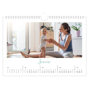 Calendário de Fotografias A4 Paisagem — Olá mundo