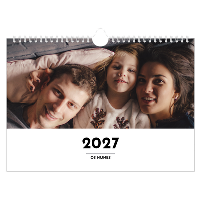 Calendário A4 horizontal — Destaque da letra [capa]