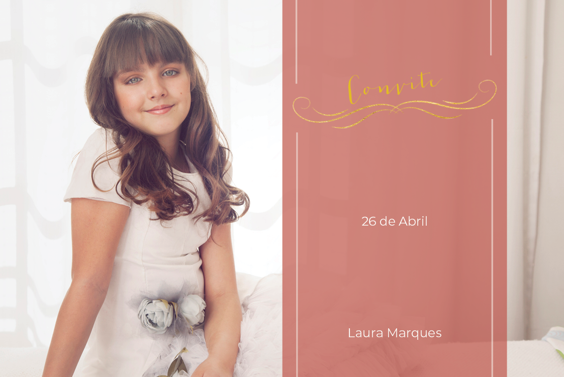 Convites — Fita cor-de-rosa vintage