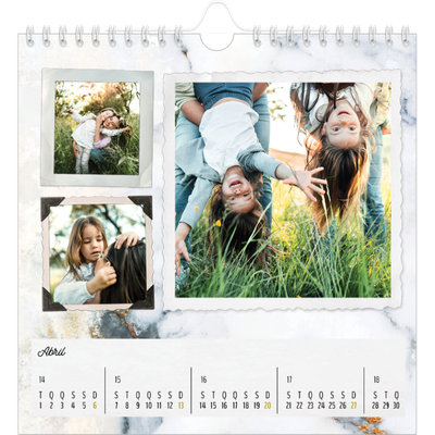 Calendário quadrado — Coleção de imagens [Abril]